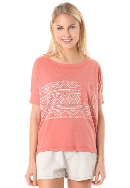 Roxy Boxybohoborder - Rosa Donna Estate T-Shirts (I4832)
